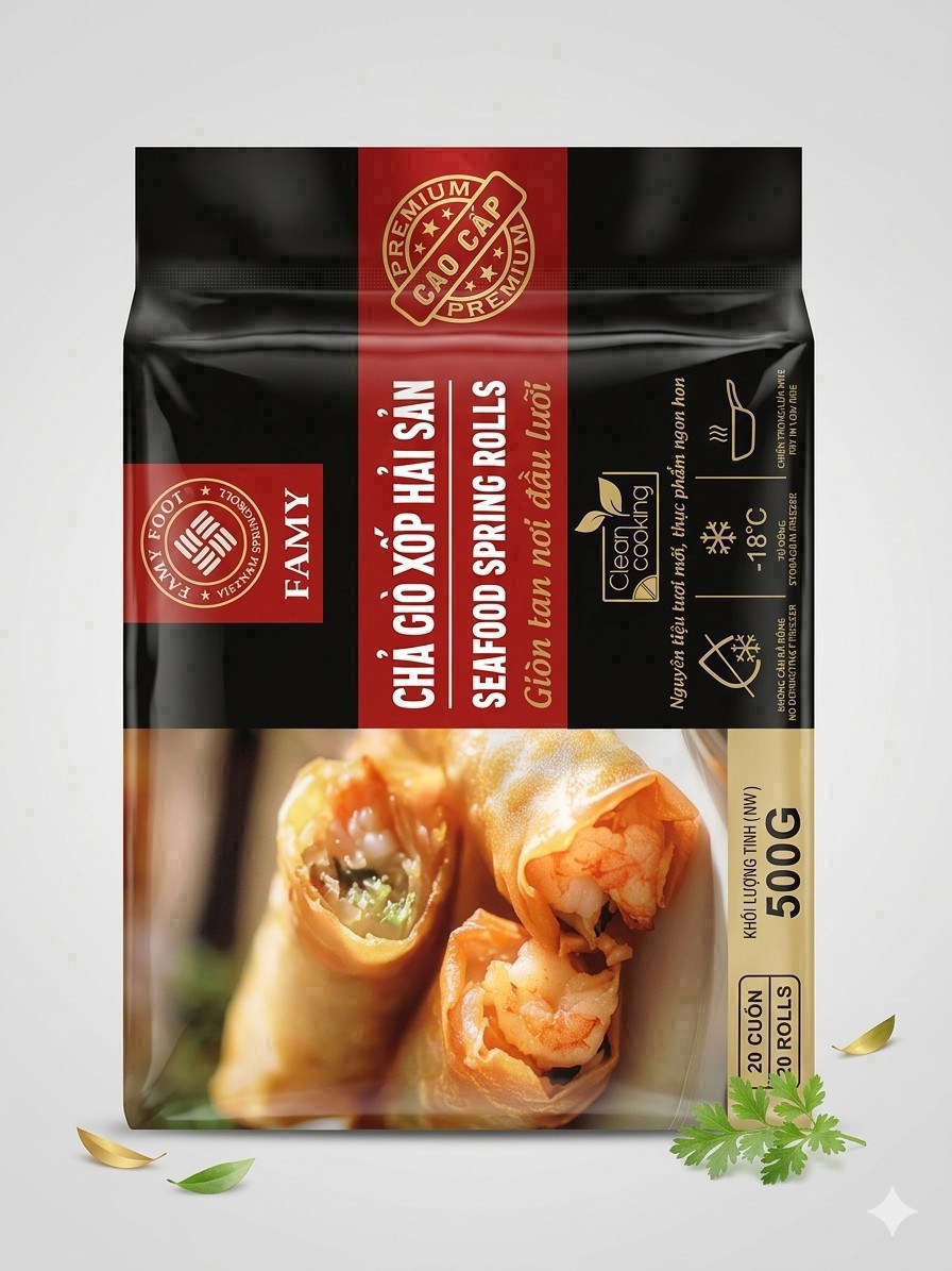 Chả giò xốp hải sản FAMY FOOD