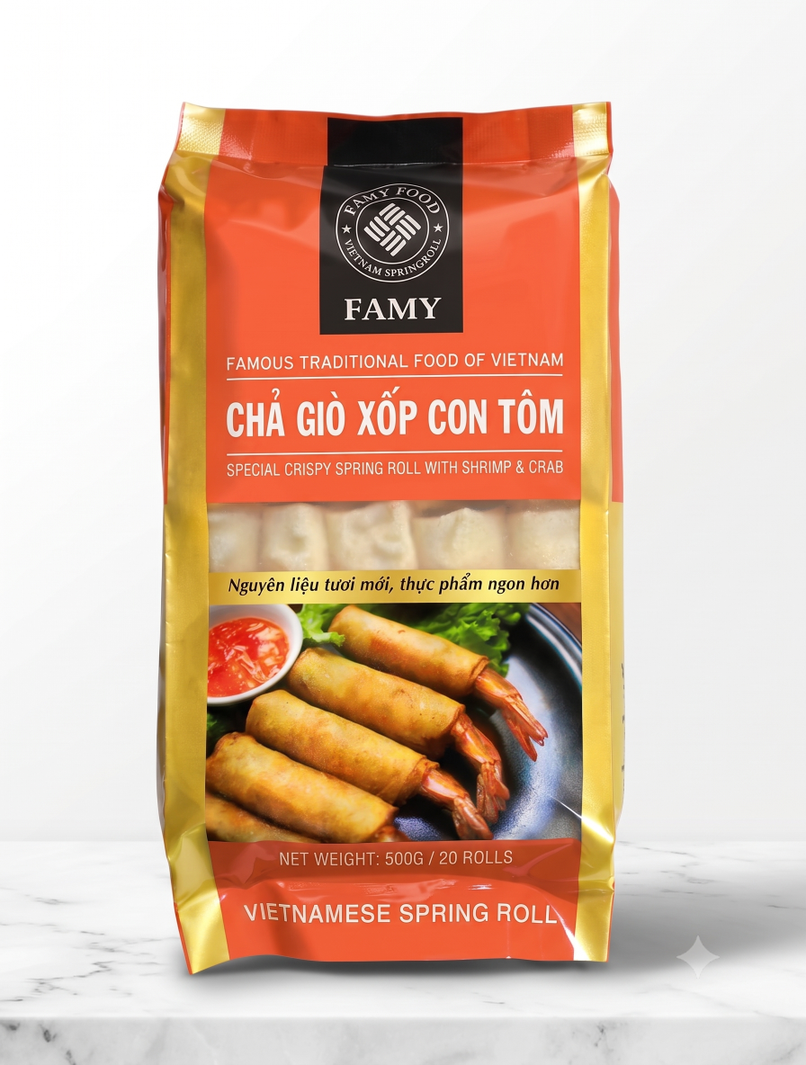 Chả giò xốp con tôm FAMY FOOD